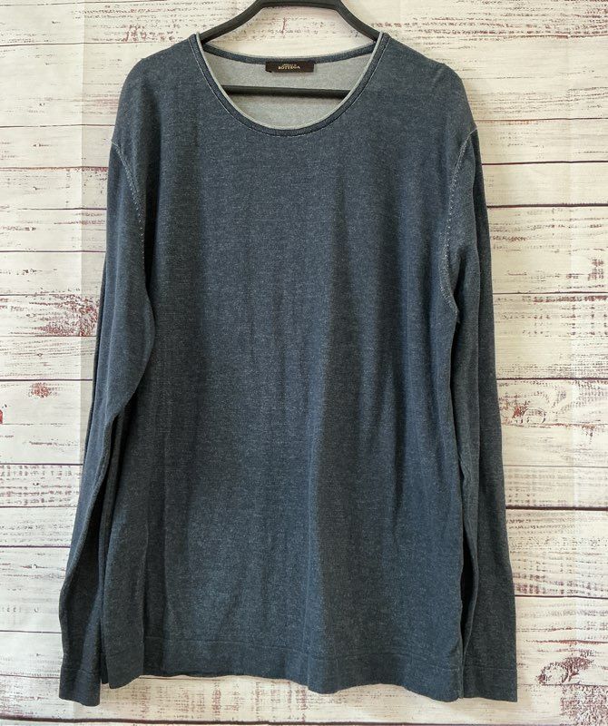 Men's Contigiano in Bottega Blue Cotton Sweater Size L