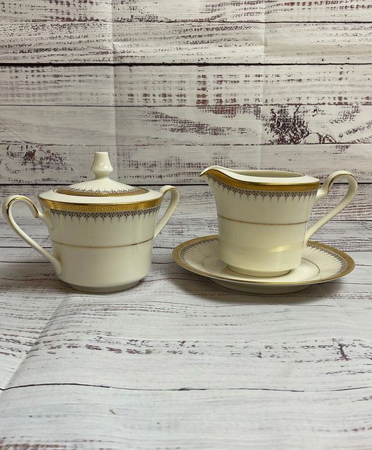 Vintage 1972 Edinburgh Noritake Matching Cream And Sugar Set
