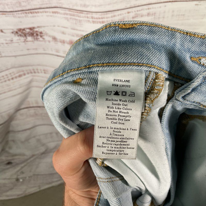 Everlane Light Blue Denim Utility Barrel Jeans - Size 28 Regular