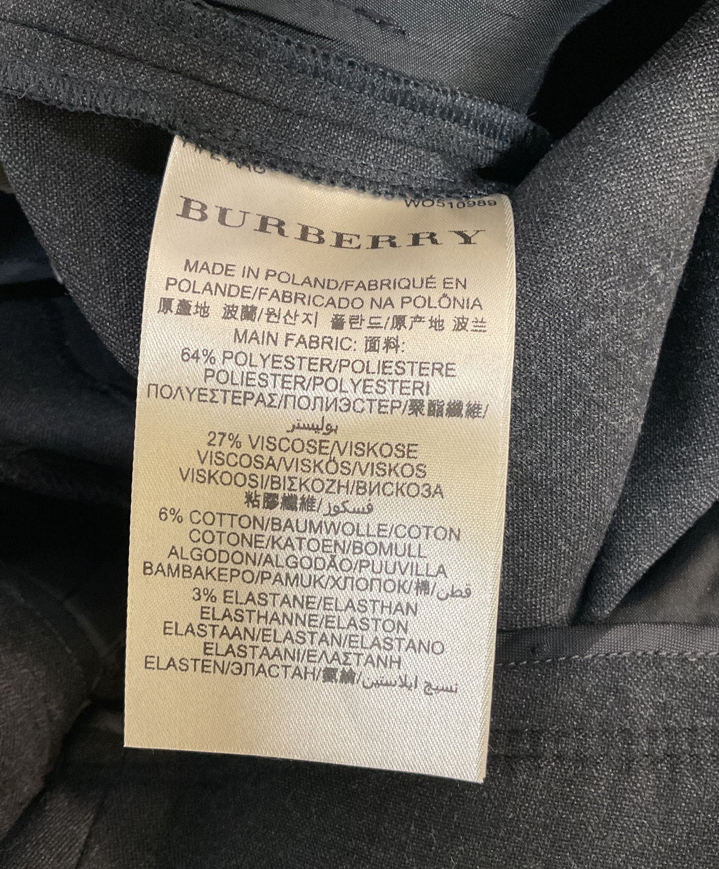 Burberry Flared Slack Pants Dark Gray 4