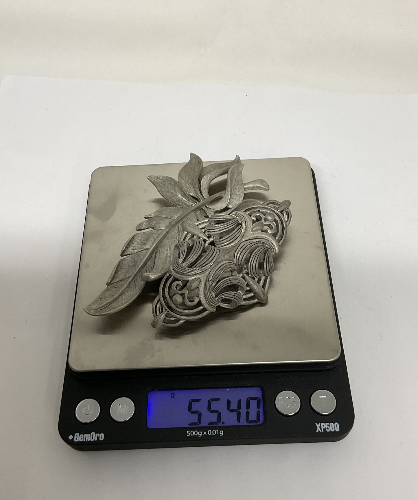 Lot 2 Oscar de la Renta Silver tone Vintage Brooch