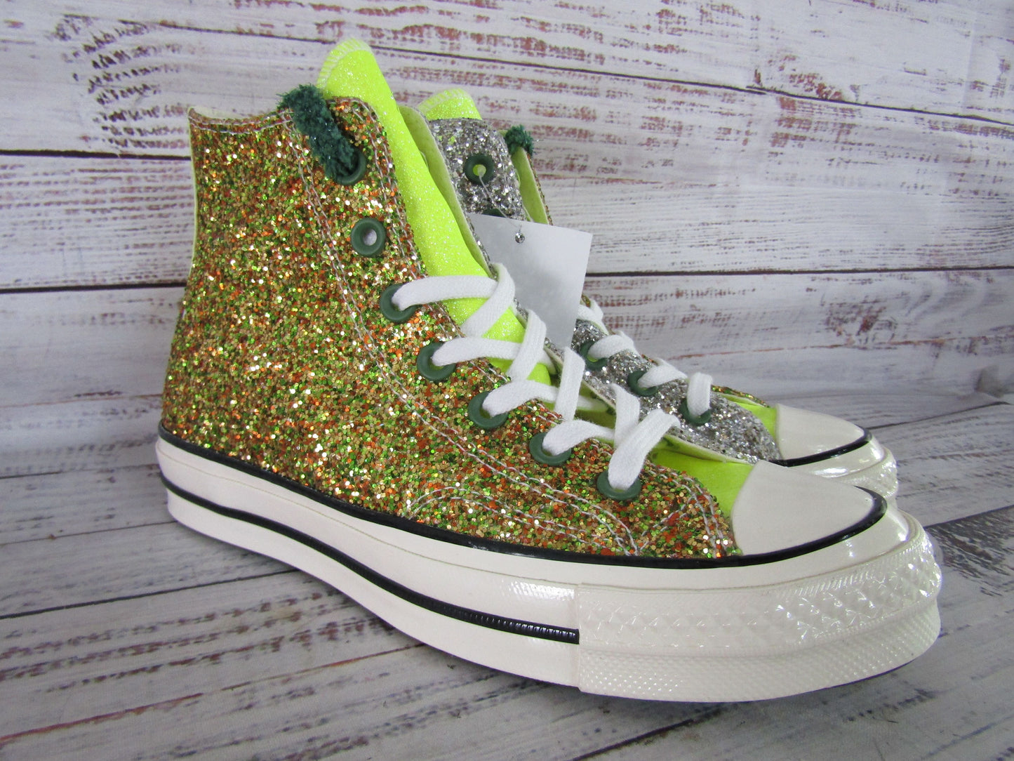 Converse x J.W Anderson Chuck 70 High Glitter Pack Sneakers Size 6 164696C