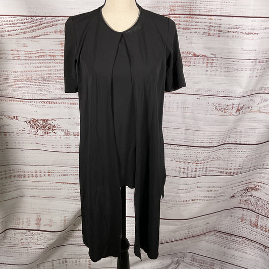 COS Women's Black Front Panels Tunic Blouse- SZ XS