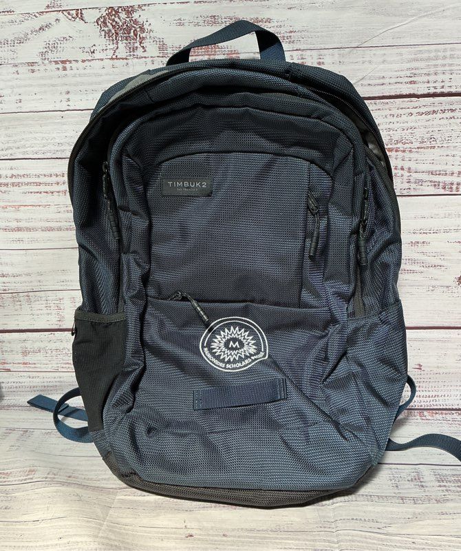 Unisex Timbuck 2 Blue Backpack with lettering Retail $150