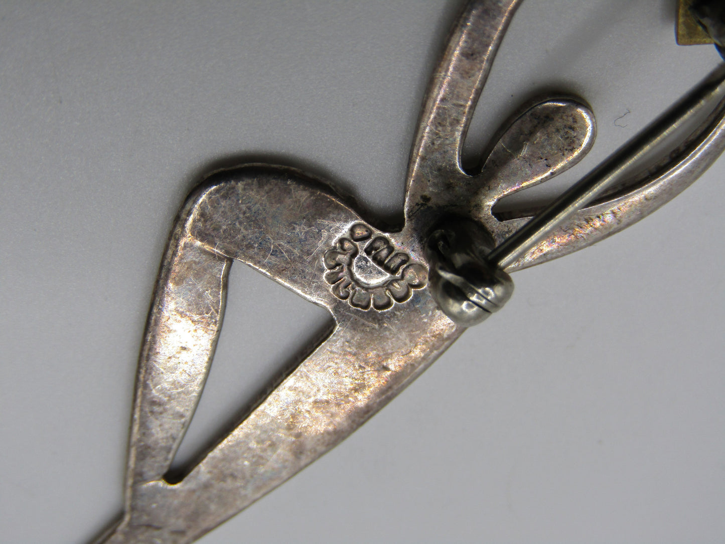 Vintage 1980's Richard Wolf Far Fetched Sterling Silver Dancer With Heart Brooch