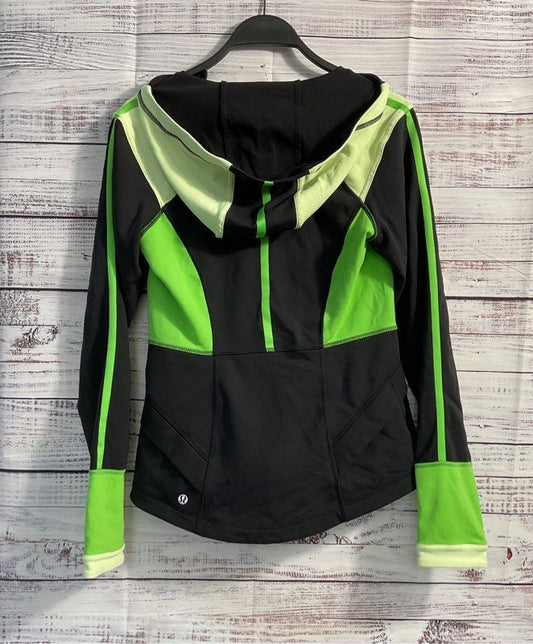 Women's Lululemon Black/Neon Jacket w/ hood Size 8