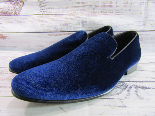 Steve Madden Laight Men's Navy Blue Velvet Loafers Size 8