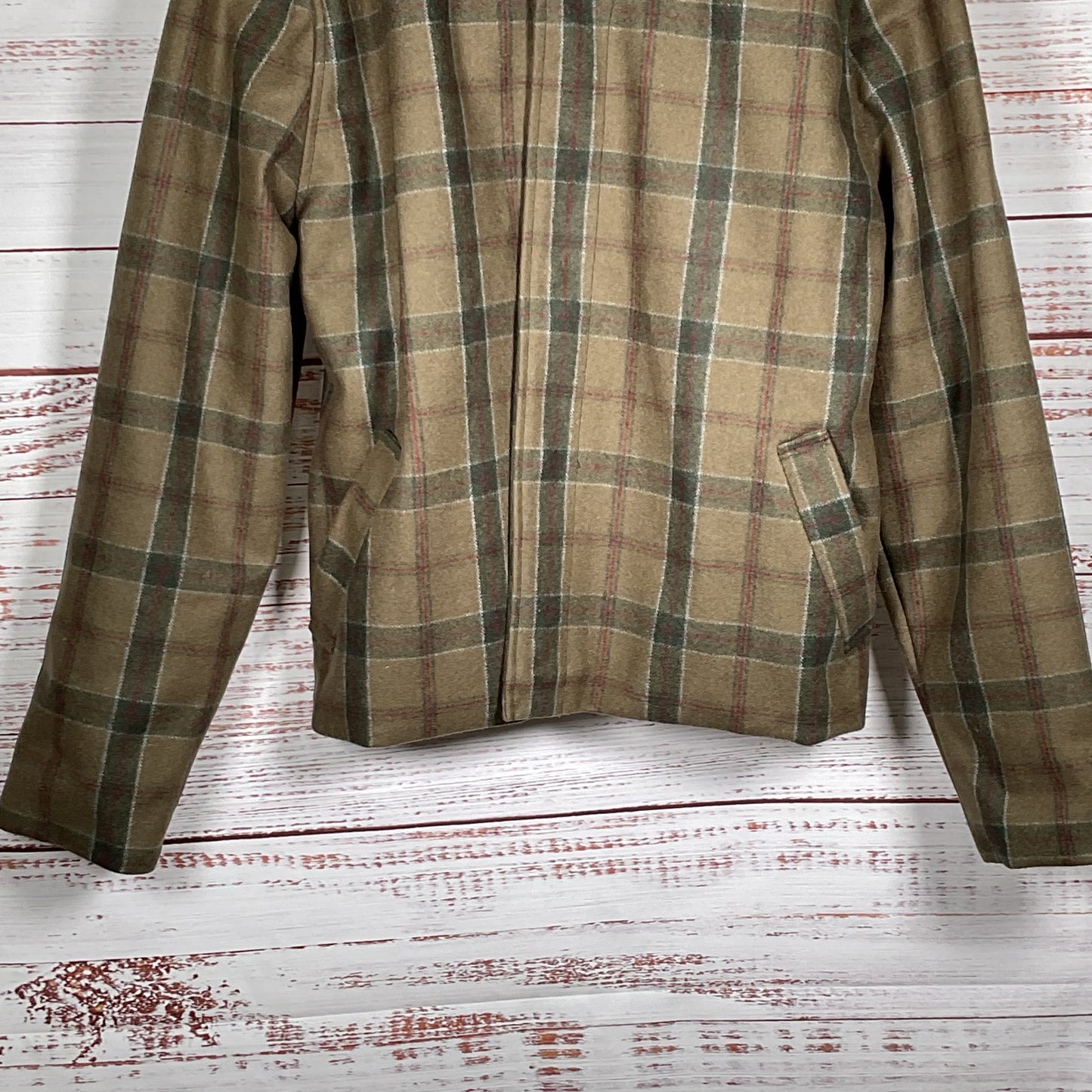 STORMY KROMER Men's Green Wool Blend Plaid Jacket-SZ M