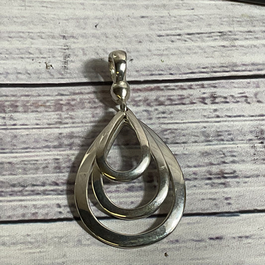 JOSEPH ESPOSITO (ESPO SIG) Sterling Multi Layer Teardrop 2.75" Pendant- 18.67g