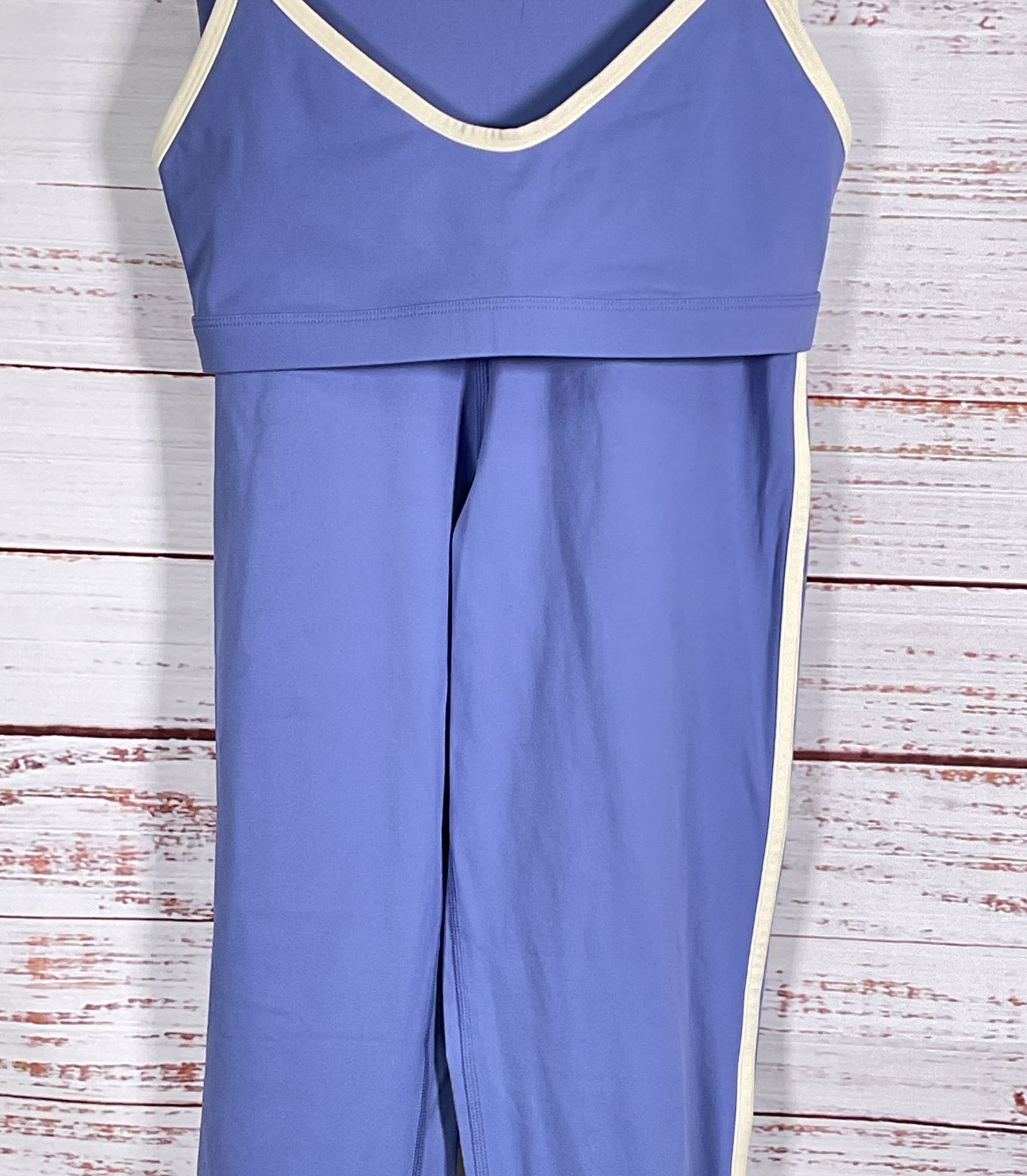 Spiritual Gangster Contrast Trim Workout Set Periwinkle XS