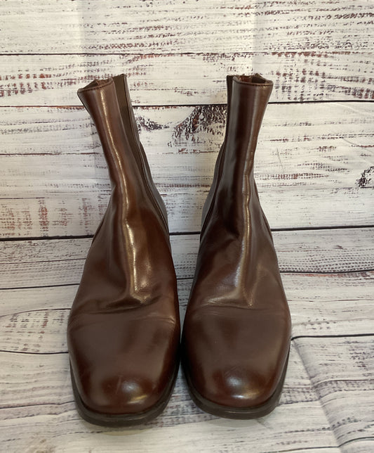 Francois Pinet Leather Buckle Boots Brown 8.5