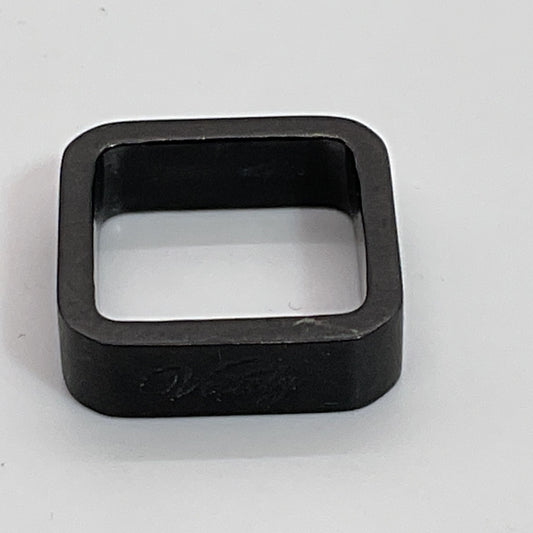 VITALY Designs Black Matt Square Shape Ring- SZ 4