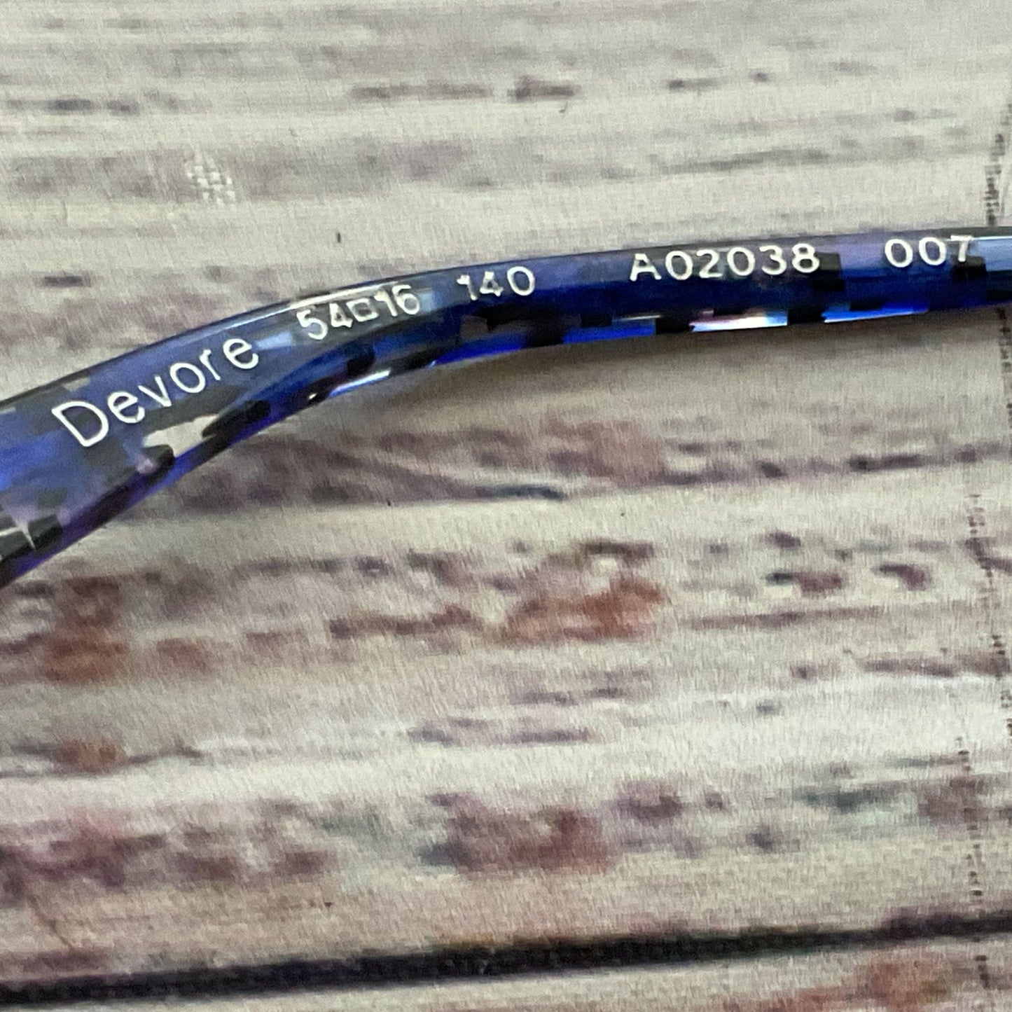 ALAIN MIKLI Devore A02038-07 Blue Eyeglasses- 54[ ]16 140 (FRAMES ONLY)