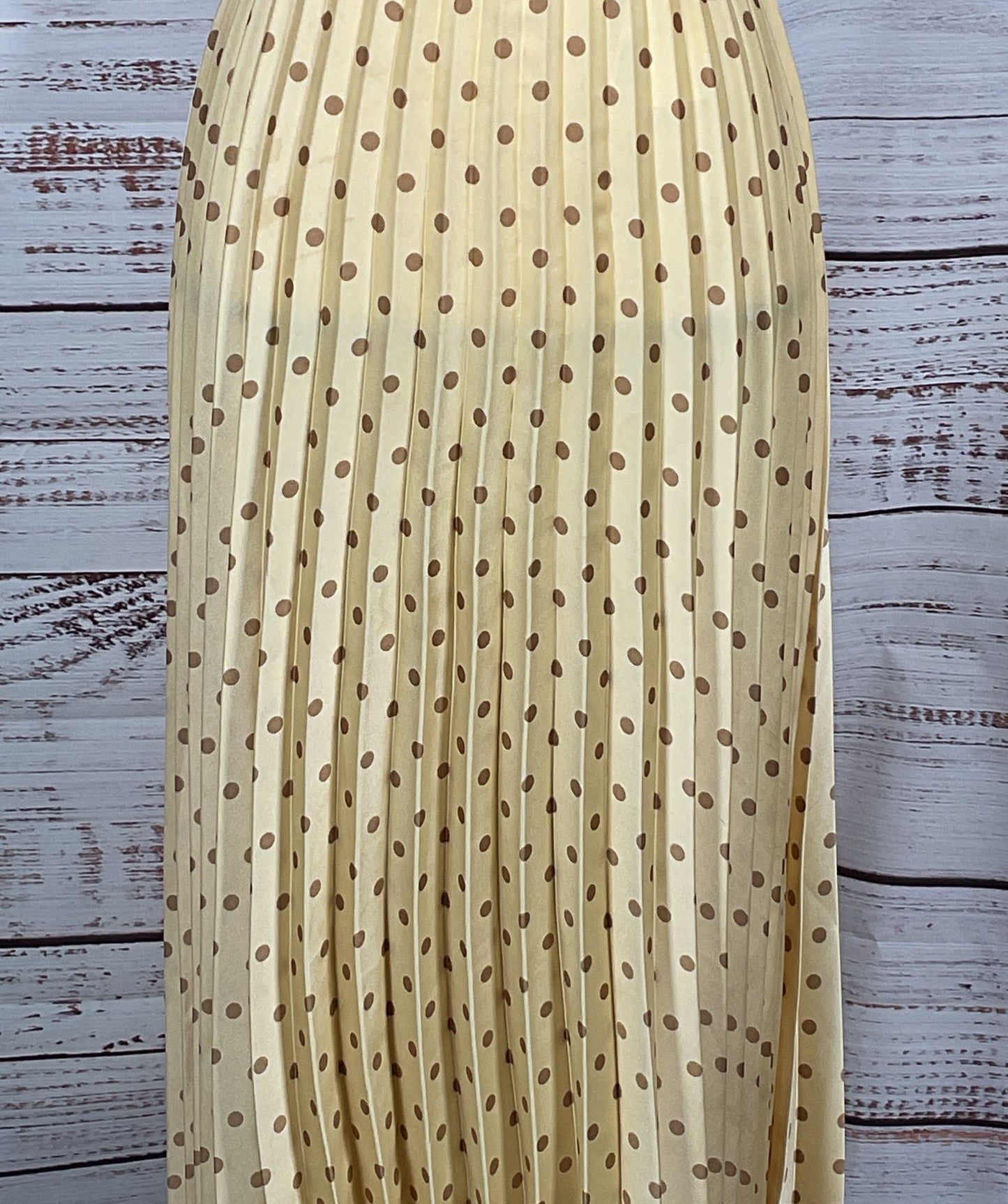 Sandro Peas Belted Pleated Polka-Dot Satin-Twill Midi Beige 0