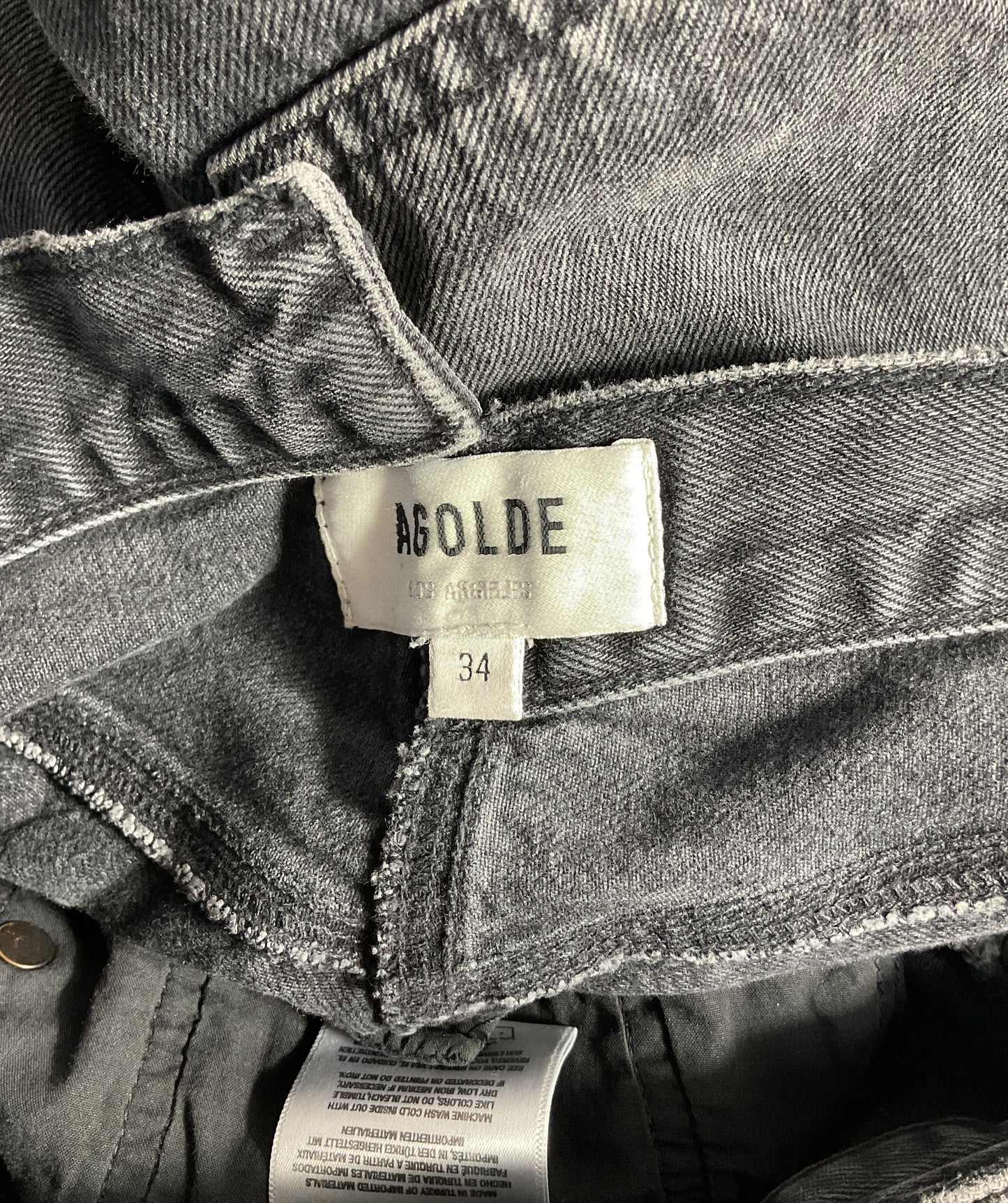 Agolde Arc Criss Cross Jeans Dark Gray 34