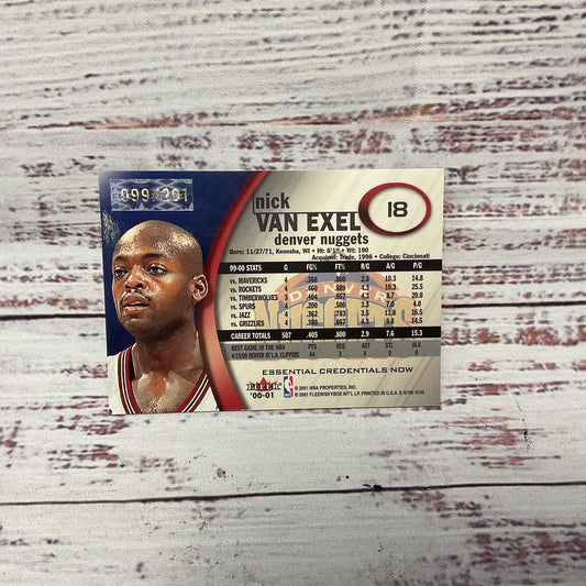 Fleer 2000-01 Essential Credentials Nick Van Exel Denver Nuggets 099/201