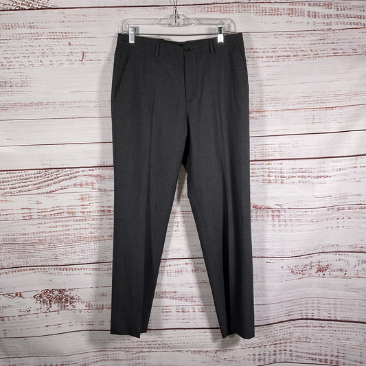 John Varvatos Dark Gray Cotton Wool Dress Trousers Pants - Size 48