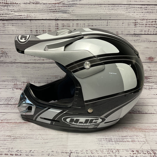 HJC Black White Silver AC-XOne Motocross Motorcycle Dirt Bike Helmet