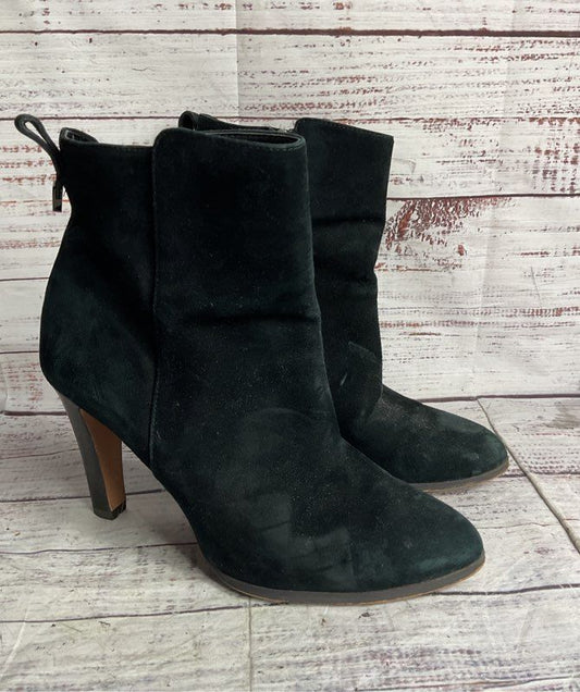 Coach Jemma Suede Ankle Heel Booties Black 8.5