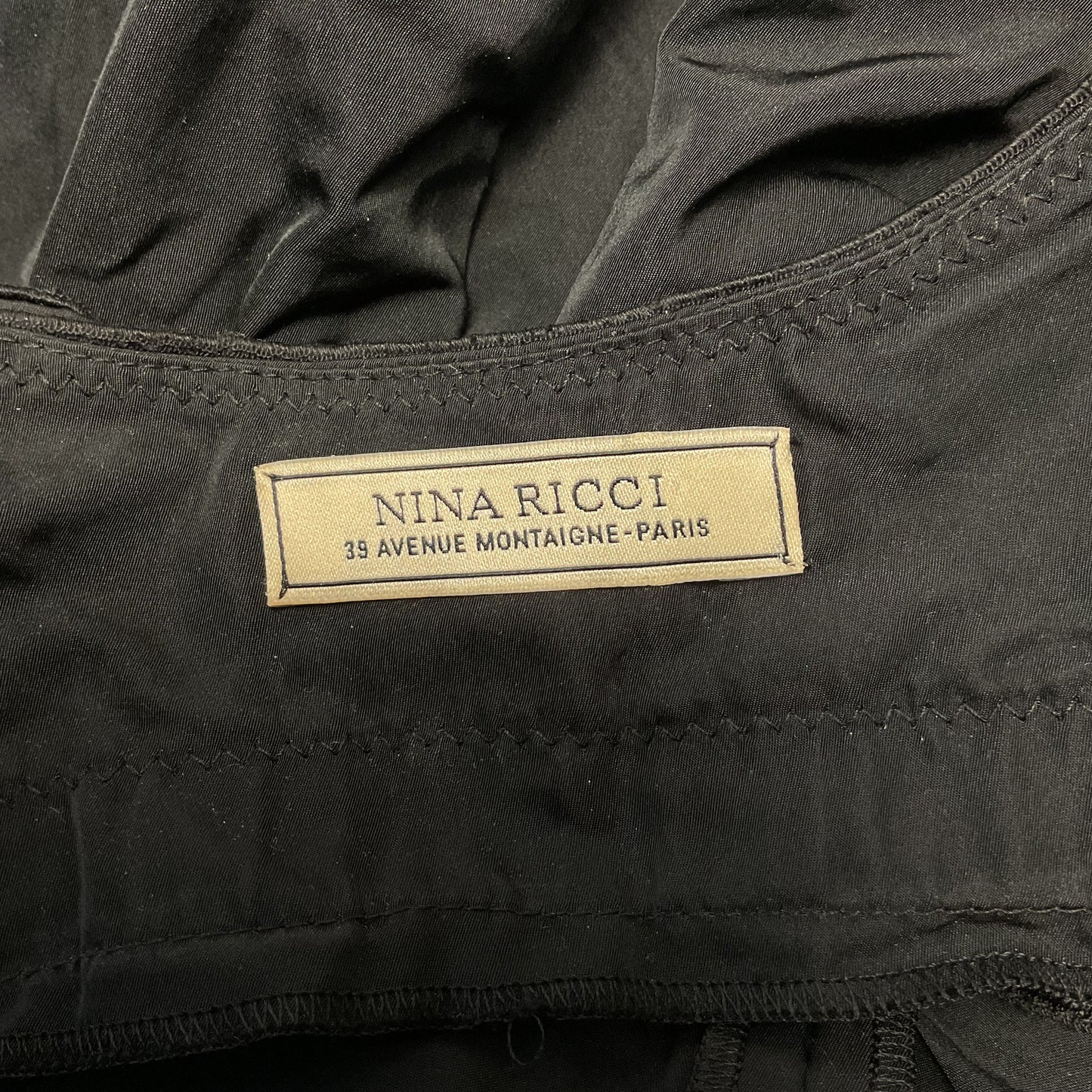 Nina Ricci Black Ruffled Bow Tie Tank Dress - Size 42