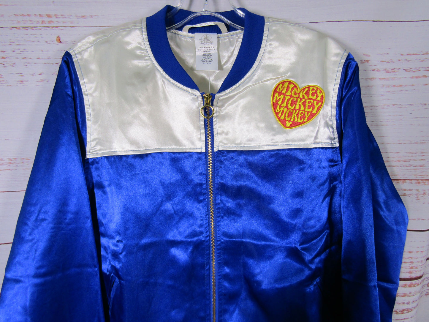 Disney Sunset Multi-Color Satin Bomber Jacket Size M