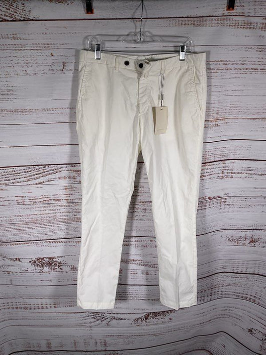 Suitsupply Tessuti Sondrio Cotton Stretch Dress Pants White Size 50 Men's