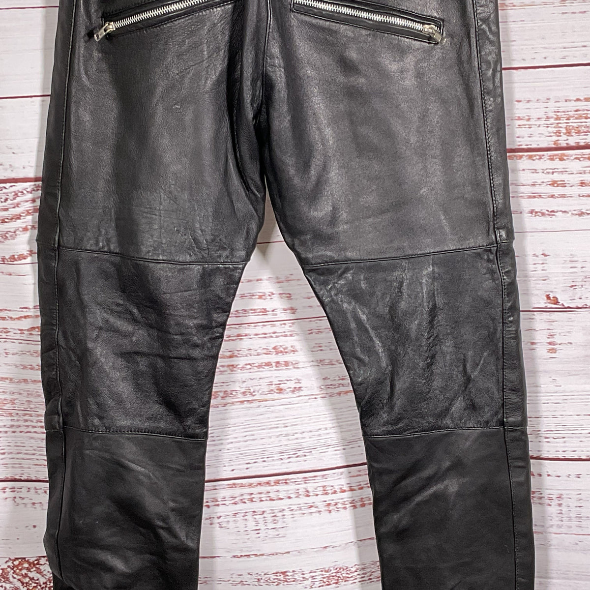 UPSCALE X STREETWEAR Women's Black Leather Pants- SZ S