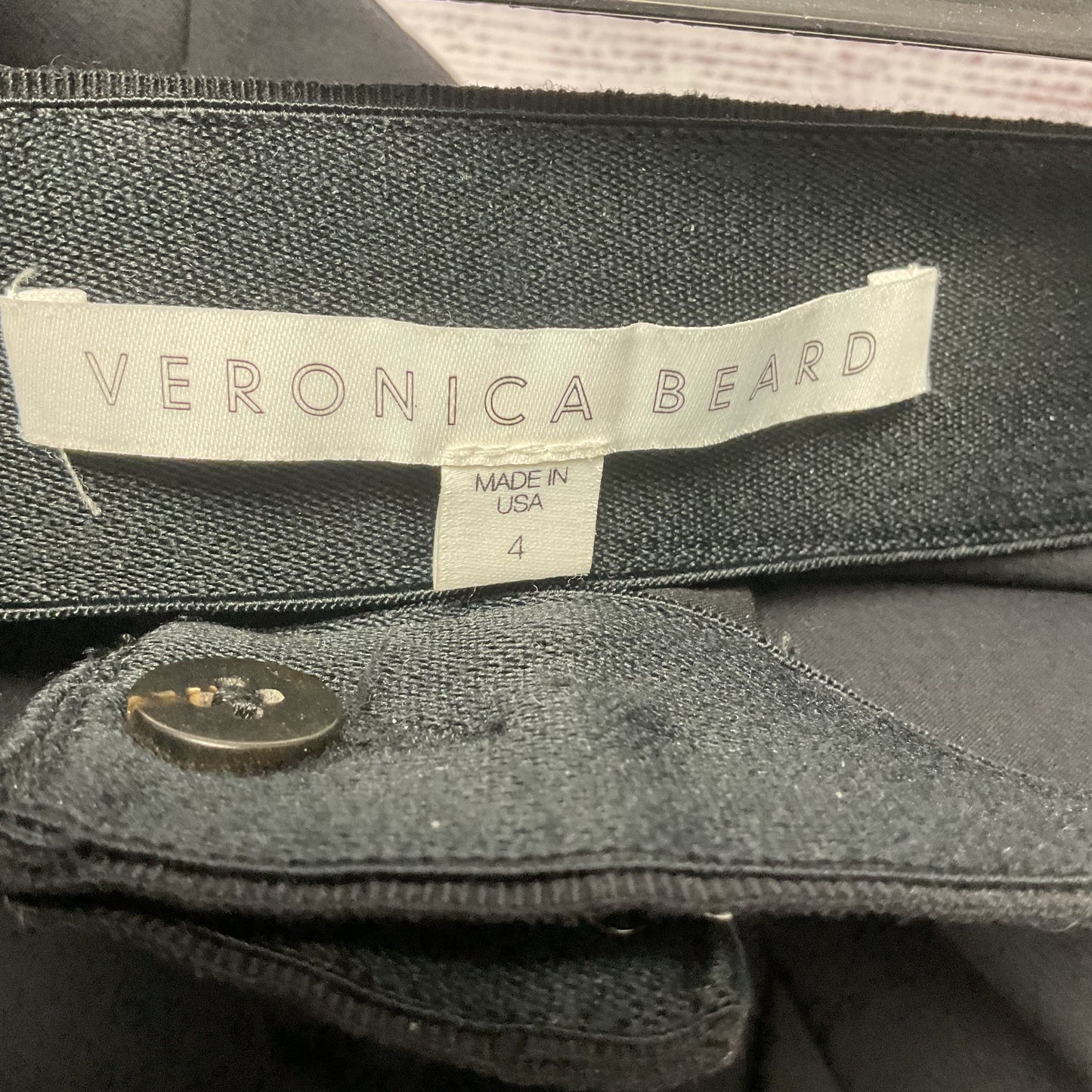 Veronica Beard Black Stretch Trousers Pants - Size 4