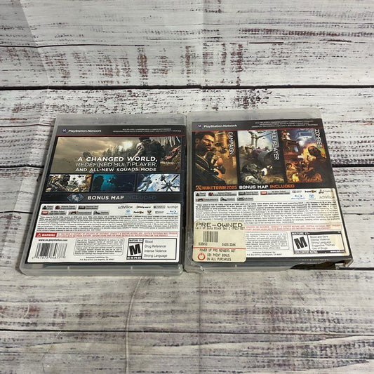 Lot of 2 Sony Playstation 3 Call of Duty Games Black Ops II, Ghosts+Manuals