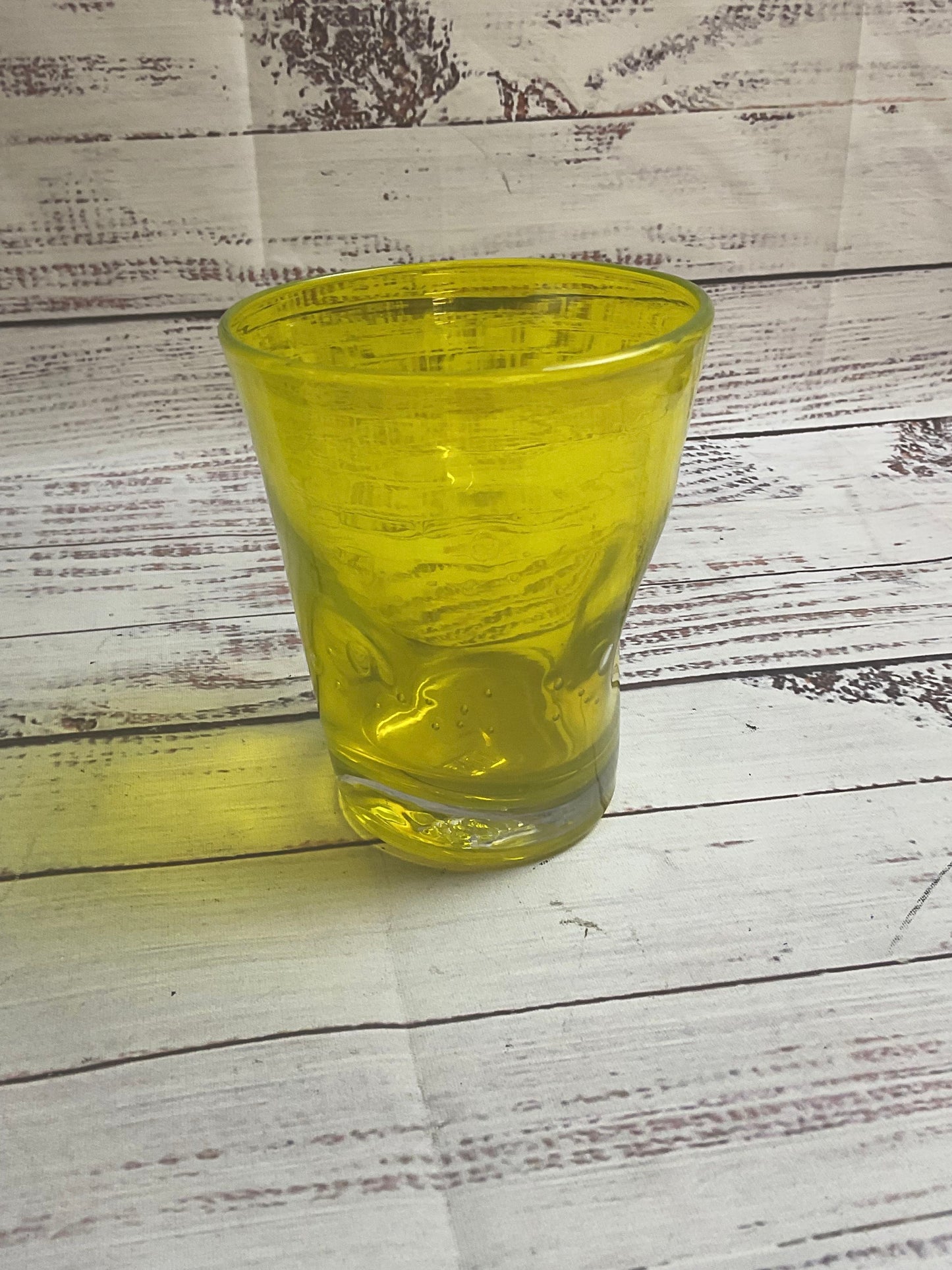 CTM Comtesse Set Of 2 Green And Yellow Glasses