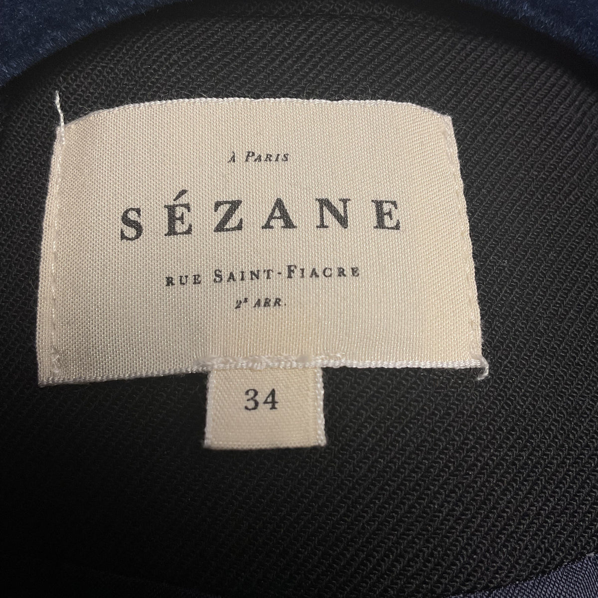 Sezane Black Polyester Wool Belted Closure Vest - Size 34