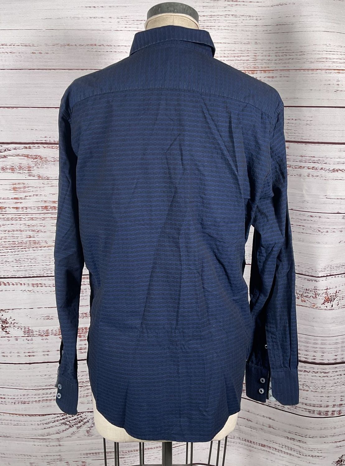 Robert Graham Classic Fit Long Sleeve Button Down Shirt Navy M