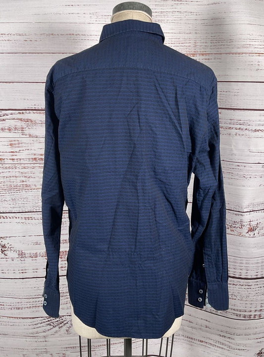 Robert Graham Classic Fit Long Sleeve Button Down Shirt Navy M