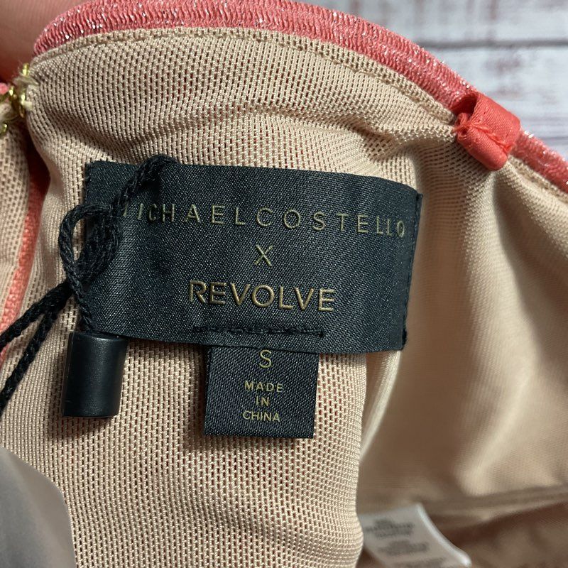NWT Michael Costello X Resolve Pink Sequin Sleeveless Bustier Top - Size S