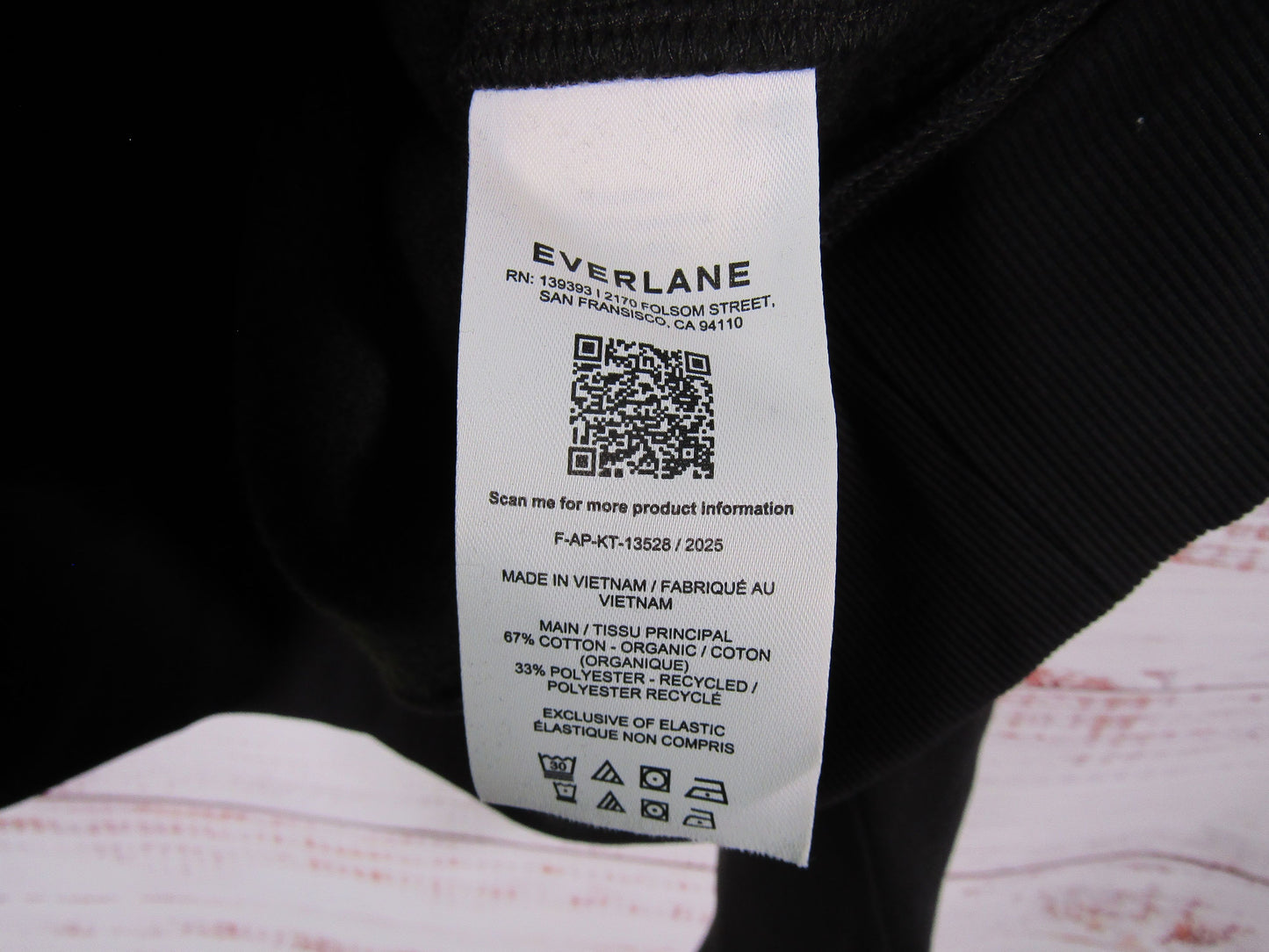 Everlane Women's Black Cropped Luxe Fleece Hoodie Sweater Size S