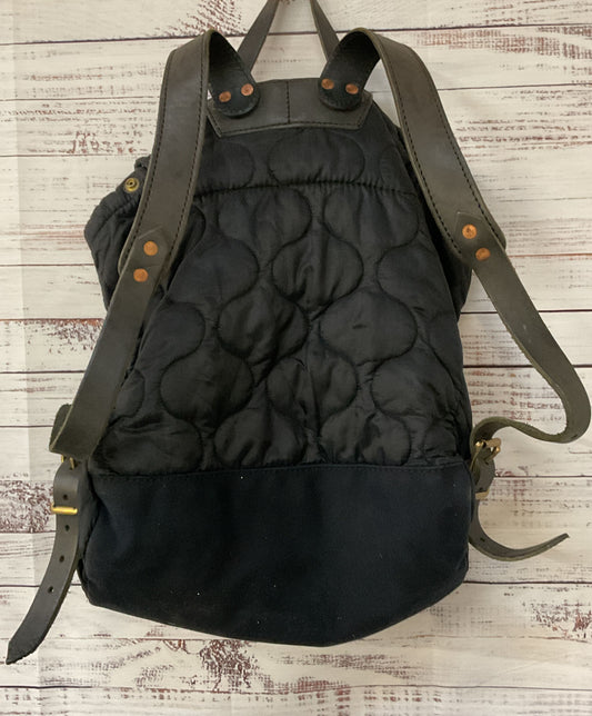Yuketen Nylon Quilt Canoe Back Pack Black