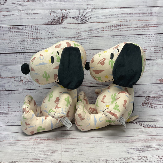 Peanuts Knotts Berry Farms Snoopy Western Cowboy Motif Design Set Of 2