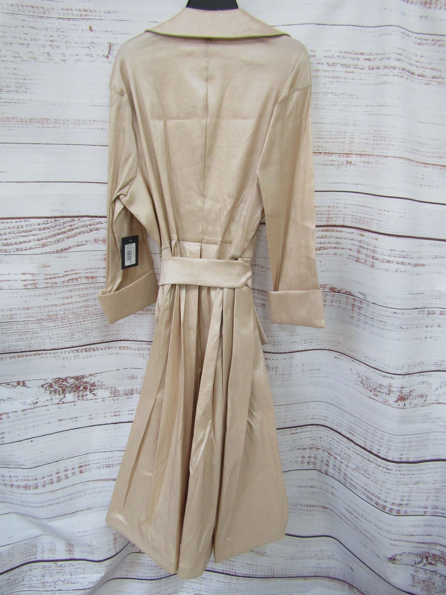 Marina Women's Beige Tied Long Sleeve Dress Size 2X 298350
