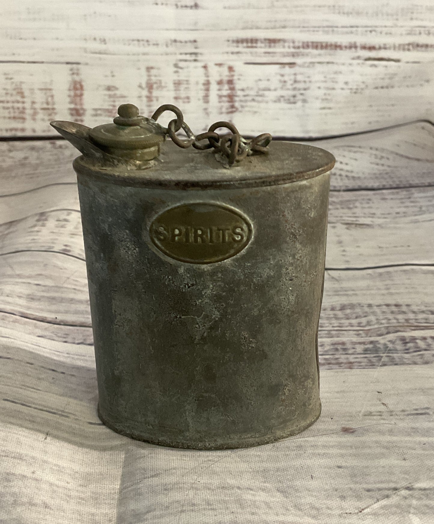 Vintage Canteen Military Metal Spirits Container Steel
