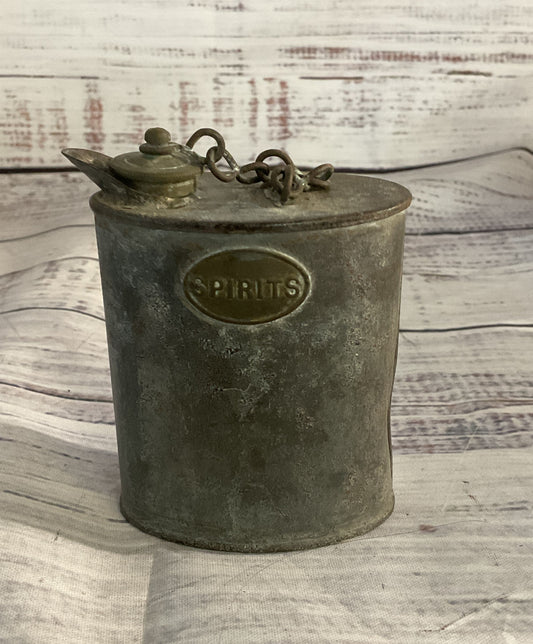 Vintage Canteen Military Metal Spirits Container Steel