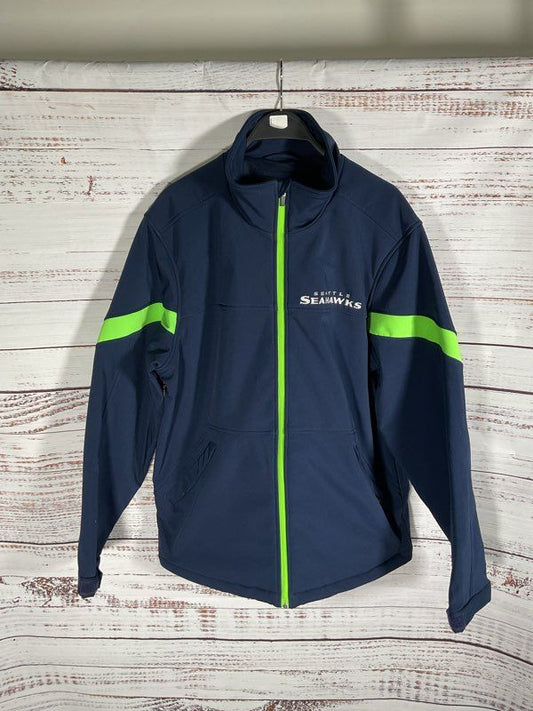 NFL Seattle Seahawks Men's Large Full Zip Blue & Green Jacket