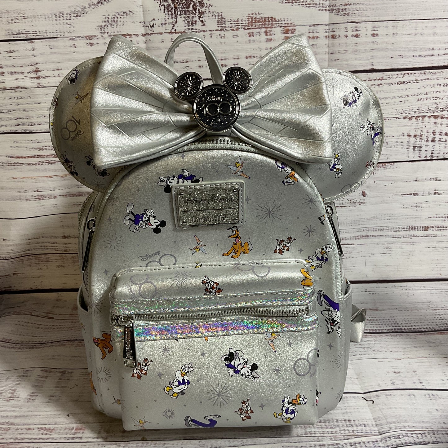 LOUNGEFLY 100th Anniversary Mickie & Friends Backpack & Mouse Ears