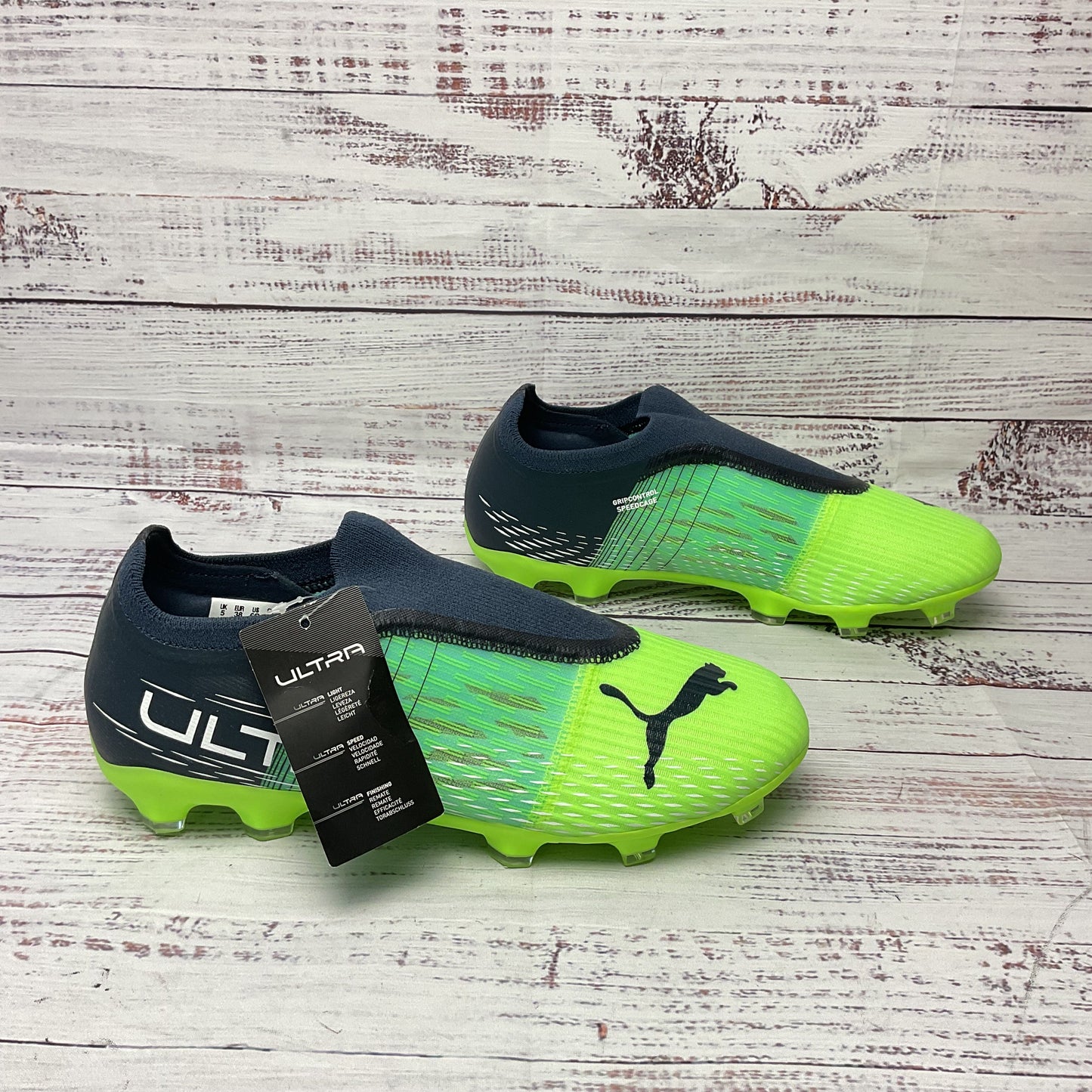 Puma Ultra 3.3 FG/AG Junior Soccer Cleat Green Athletic Shoe Youth Size 6C