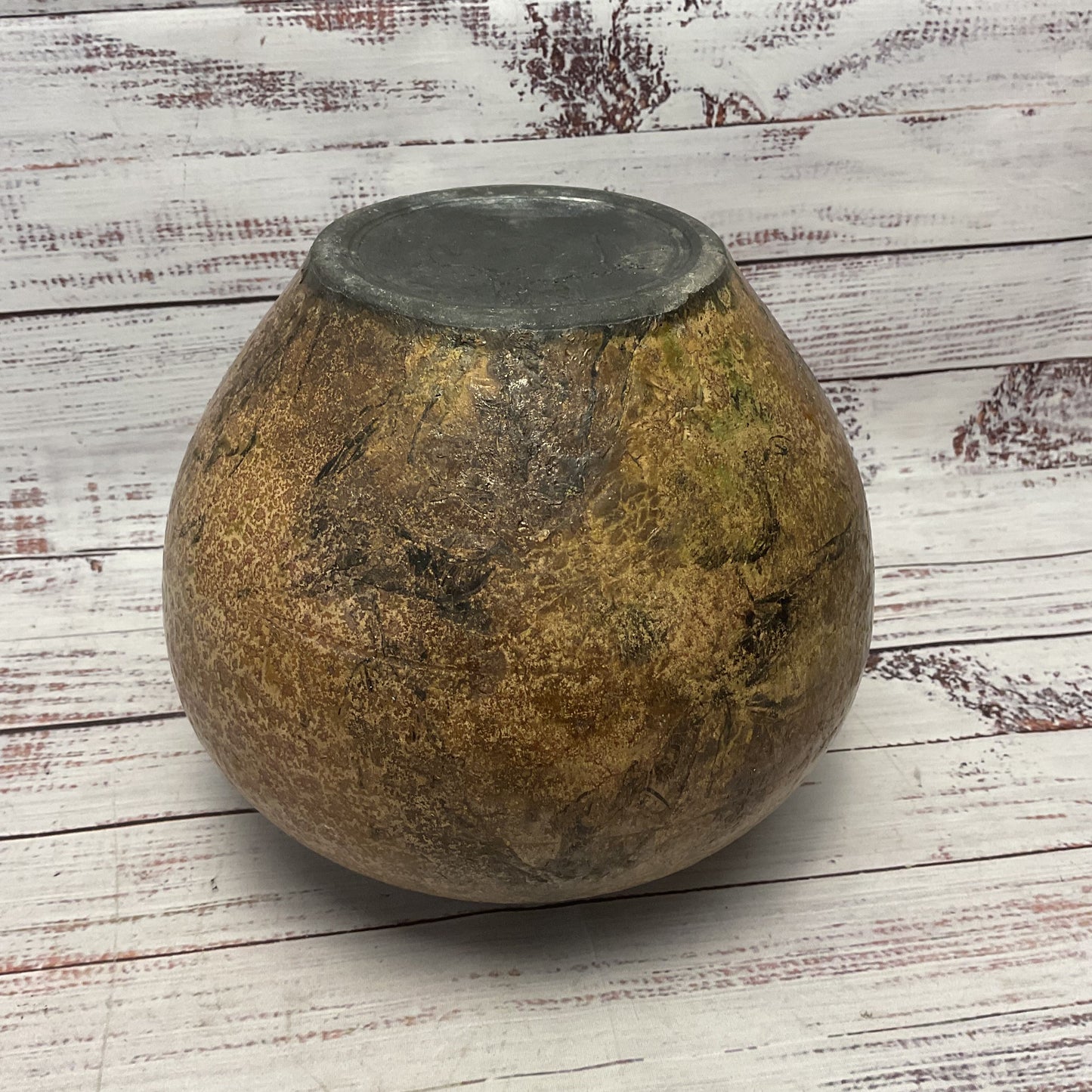 Nagata Red Green Copper Japanese Studio Pottery Ceramic 8"