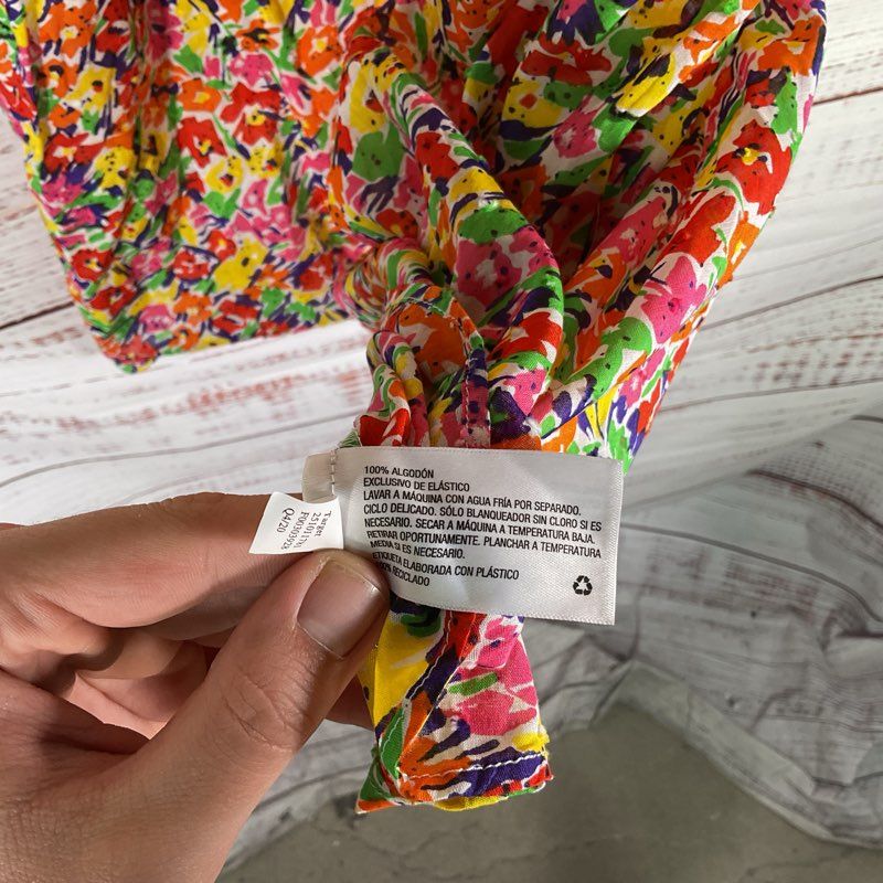 NWT Rixo Target Rainbow Floral Puff Sleeve Smocked Bodice Mini Dress - Size XXS