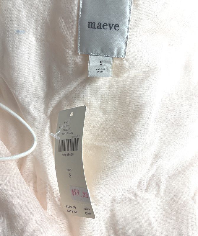 Maeve Sleeveless Square-Neck Lace Mix Mini Dress White S
