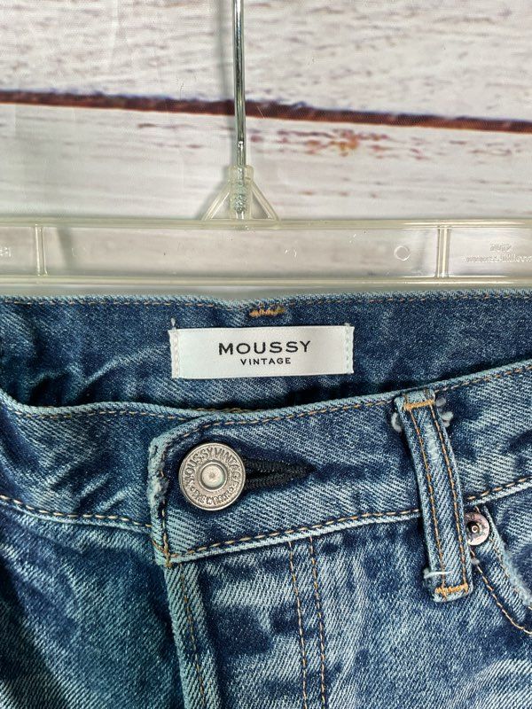 Moussy Vintage Howa Women's Denim Jeans Distress Size 27 Made in Japan