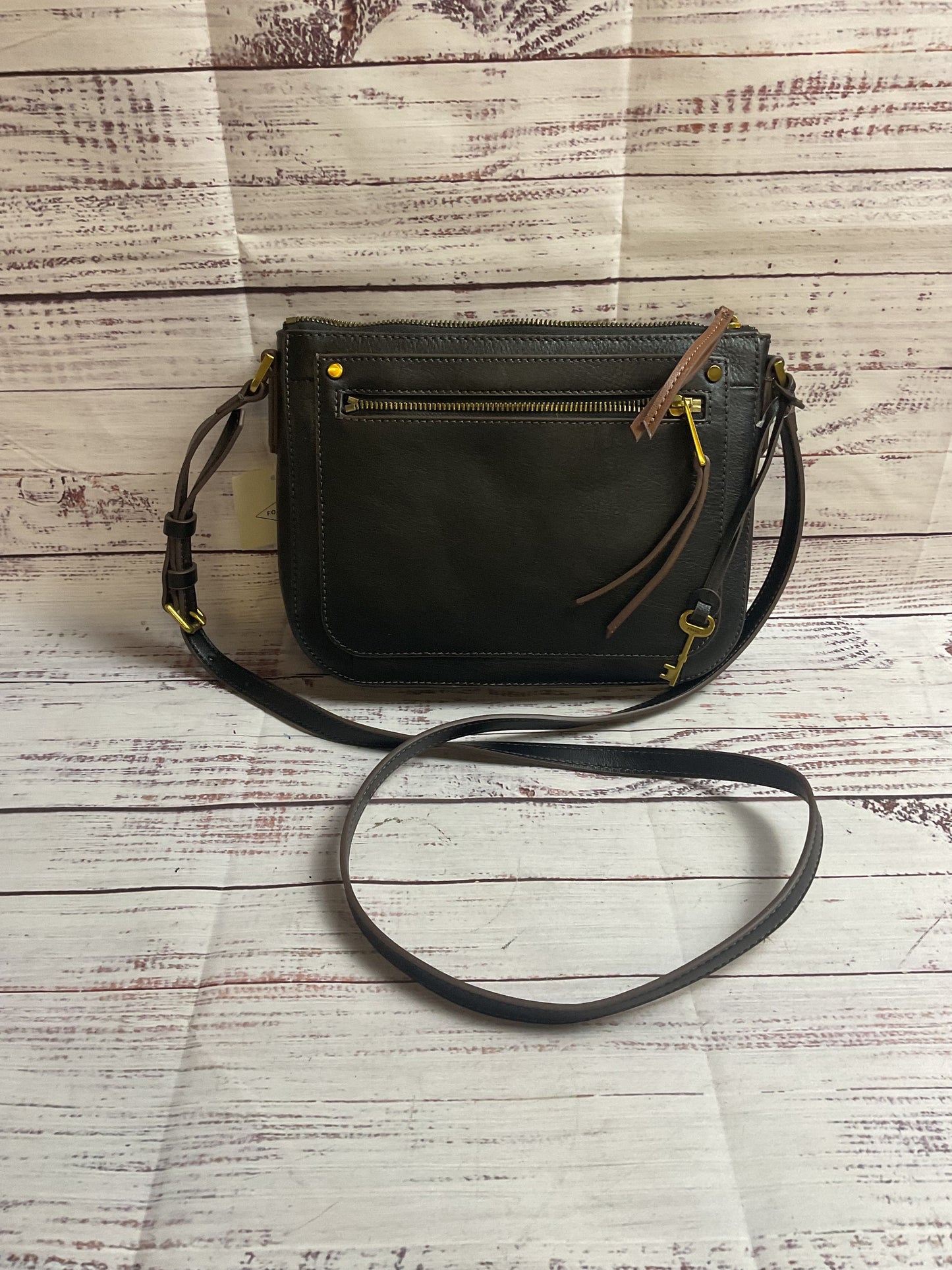 Fossil Farrah Black Crossbody NWT