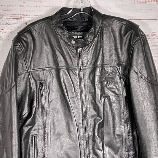 HARLEY DAVIDSON Men's Spoiler Leather Jacket- SZ L (NO LINER)