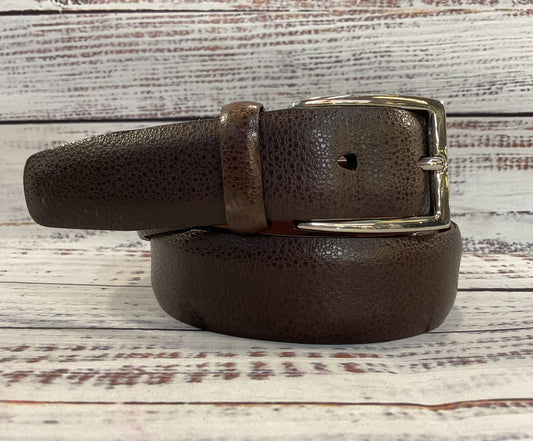 Cole Haan Men's Textured Brown Leather Belt Size 36 Made in The U.S.A.
